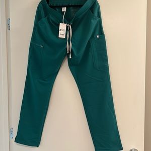 Figs Yola Skinny Regular Scrub Bottom- Hunter Green Limited Color!